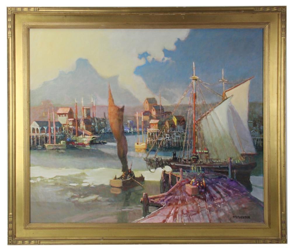 Stephenson, Harbor View, Oil on Canvas (1 of 6)