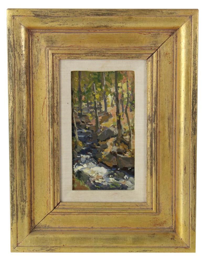 T.M. Nicholas, The Brook in Fall, Oil on Board (1 of 7)
