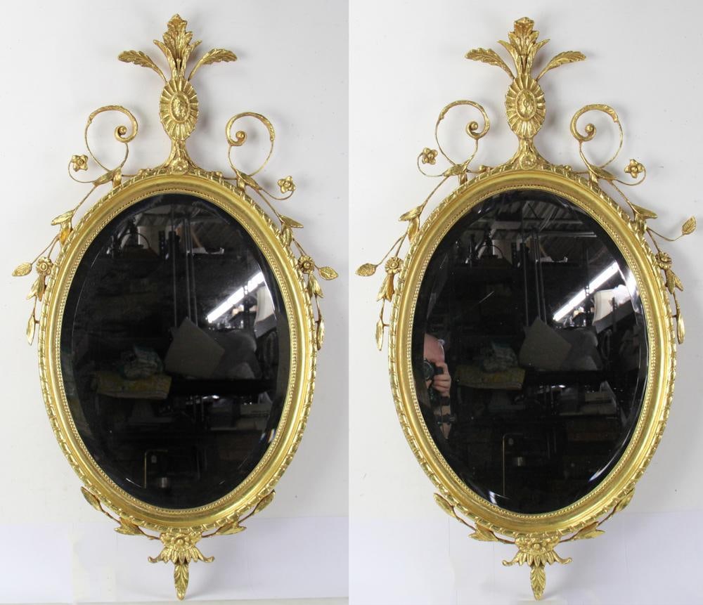 Pair of Fine Regency-style Giltwood Mirrors (1 of 13)