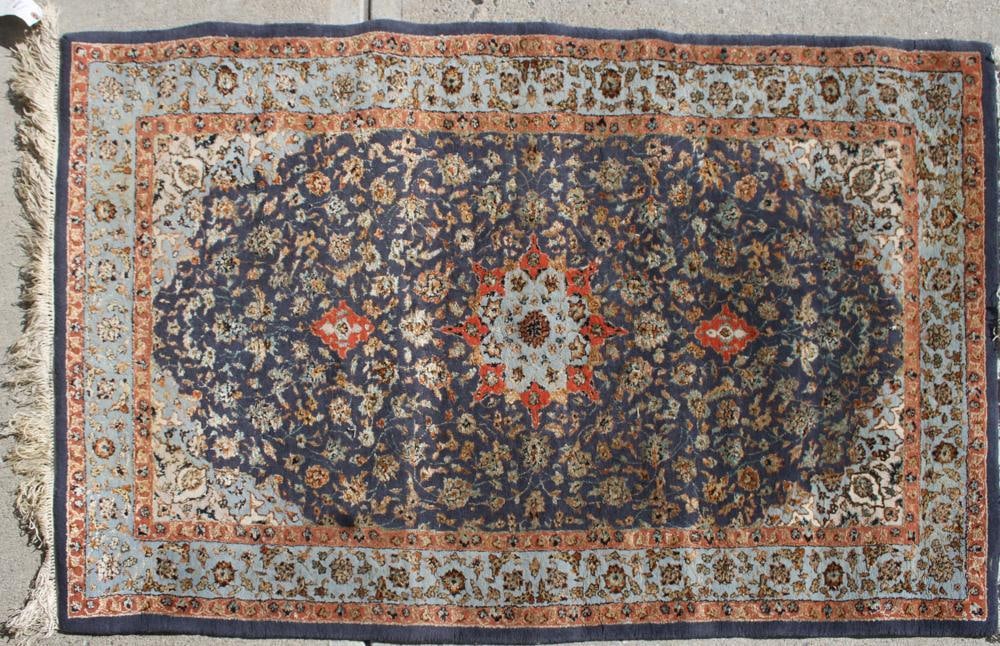 Turkish Tabriz Rug: Turkish Tabriz rug, 4' 11" x 3'. Provenance: Londonderry, New Hampshire collection.