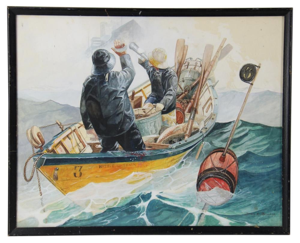 Amos C. Brinton, Gloucester Fishermen in the "Hattie L. Trask" (1 of 7)