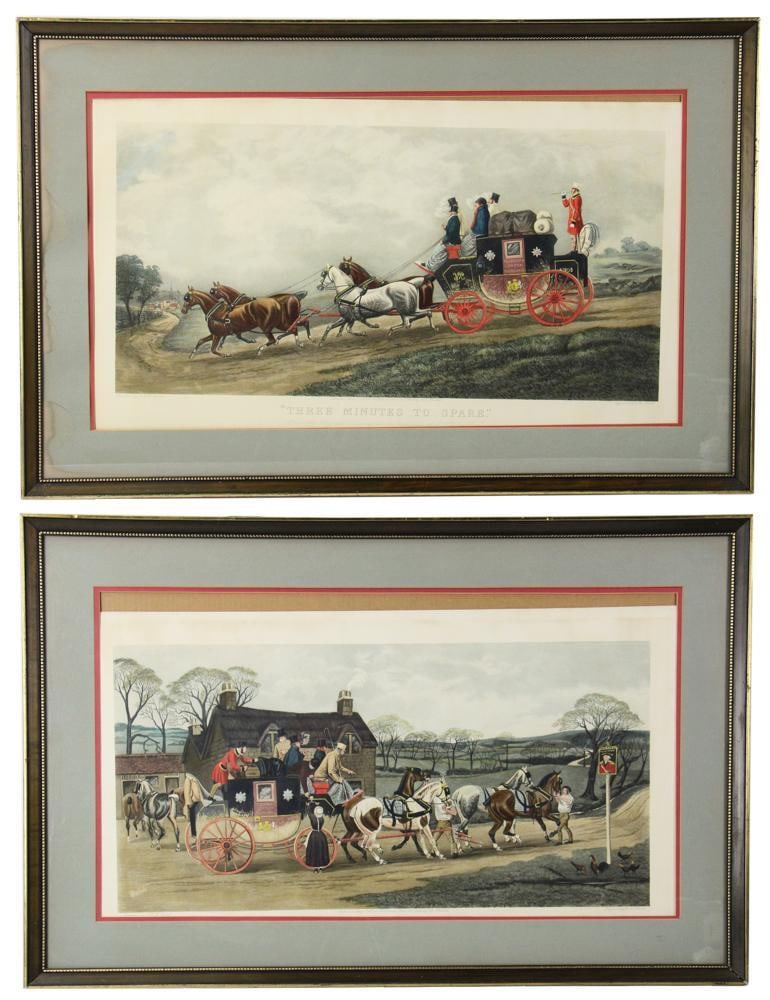 T.N.H. Walsh, "Three Minutes to Spare", Colored Engravings (1 of 14)