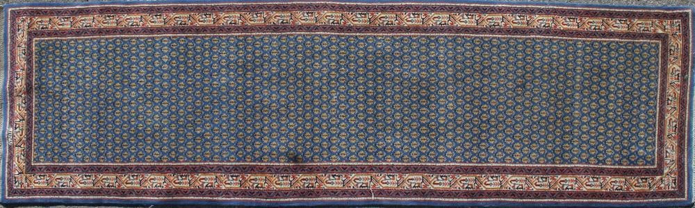 Seraband Runner: Seraband runner, 9' 8" x 2' 9". Provenance: Londonderry, New Hampshire collection.