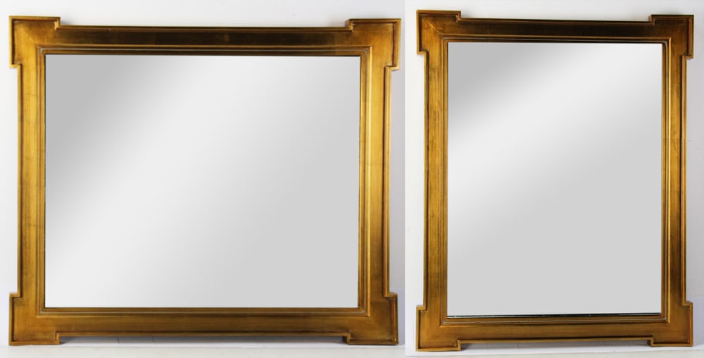 Pair of Gold Modern Mirrors (1 of 12)