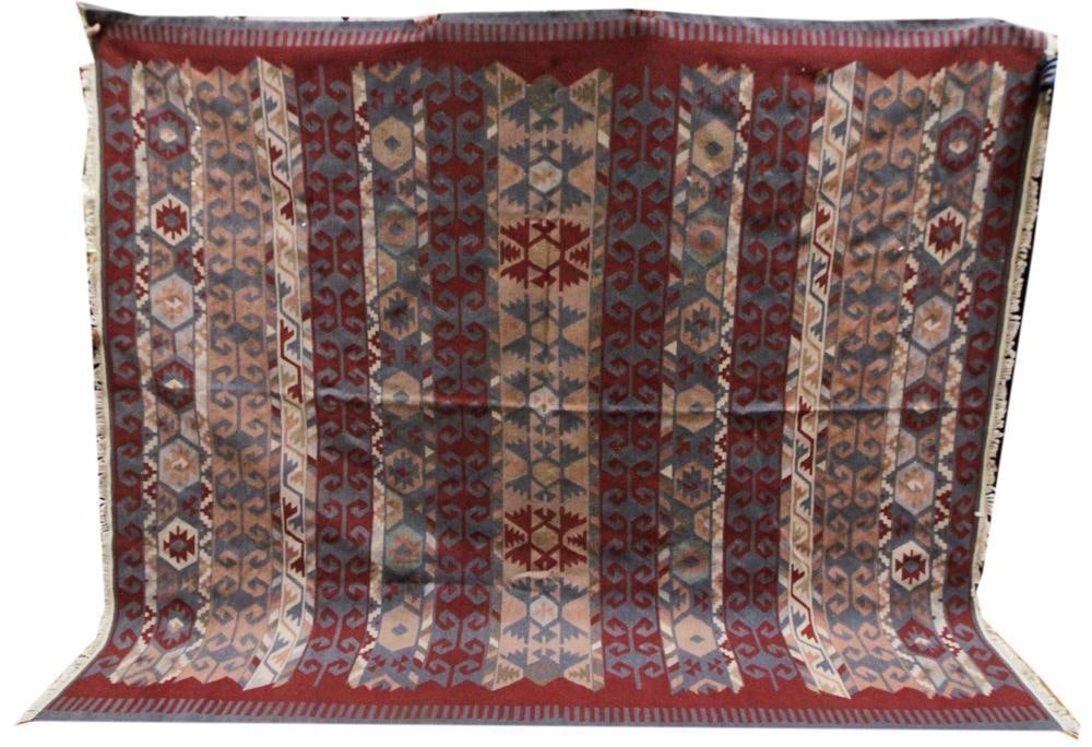 Kilim Rug: Kilim rug, 4' x 7' 8". Provenance: Vero Beach, Florida collection.