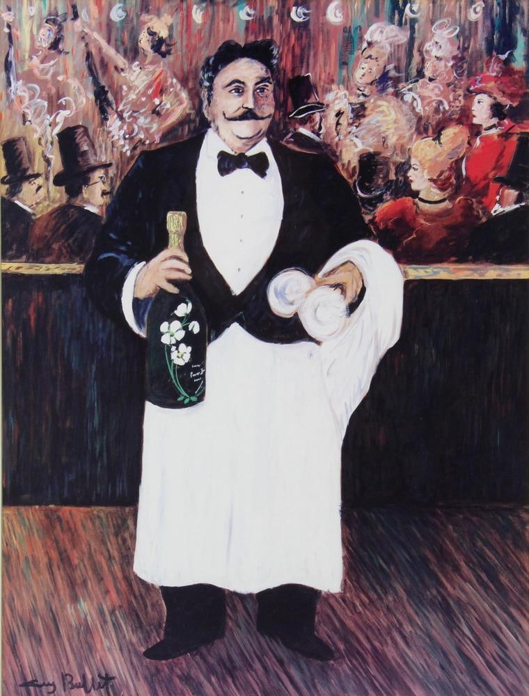 Guy Buffet, The Waiter, Print - 2
