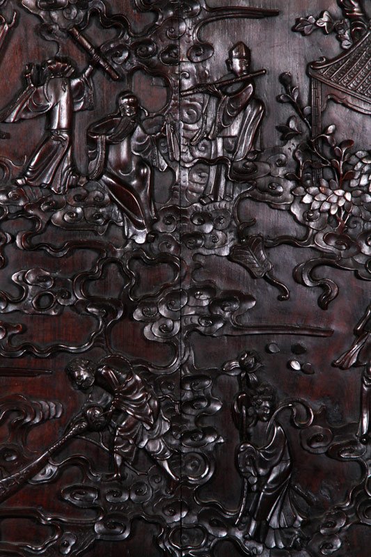 Chinese Carved Hardwood Screen - 3
