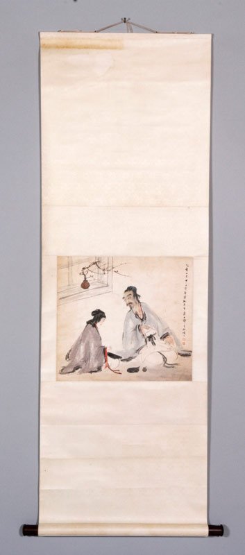 Chinese Scroll Painting: Scroll painting, China, watercolor on paper, signed Fu Baoshi,