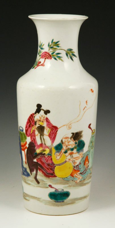 Chinese Qing Famille Verte Vase