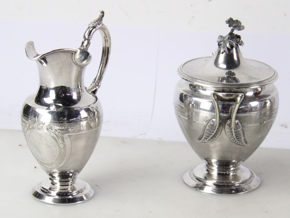 American Coin Silver Tea Set - 11
