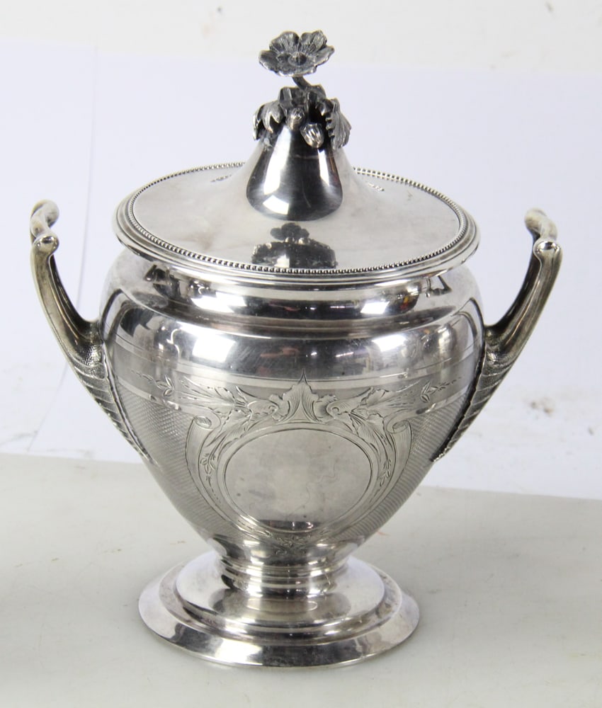 American Coin Silver Tea Set - 5