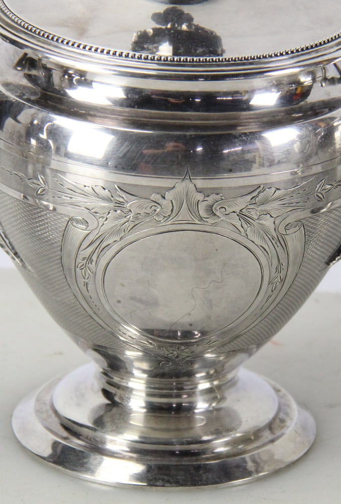 American Coin Silver Tea Set - 6