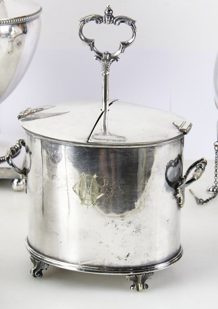 Assorted Silverplate Items, Pitcher, Urn, Teapot, etc. - 3
