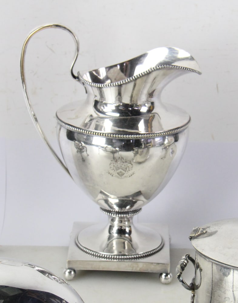 Assorted Silverplate Items, Pitcher, Urn, Teapot, etc. - 6