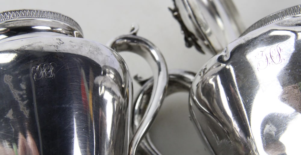 Silverplate Tea Set by Bailey and Co. - 16