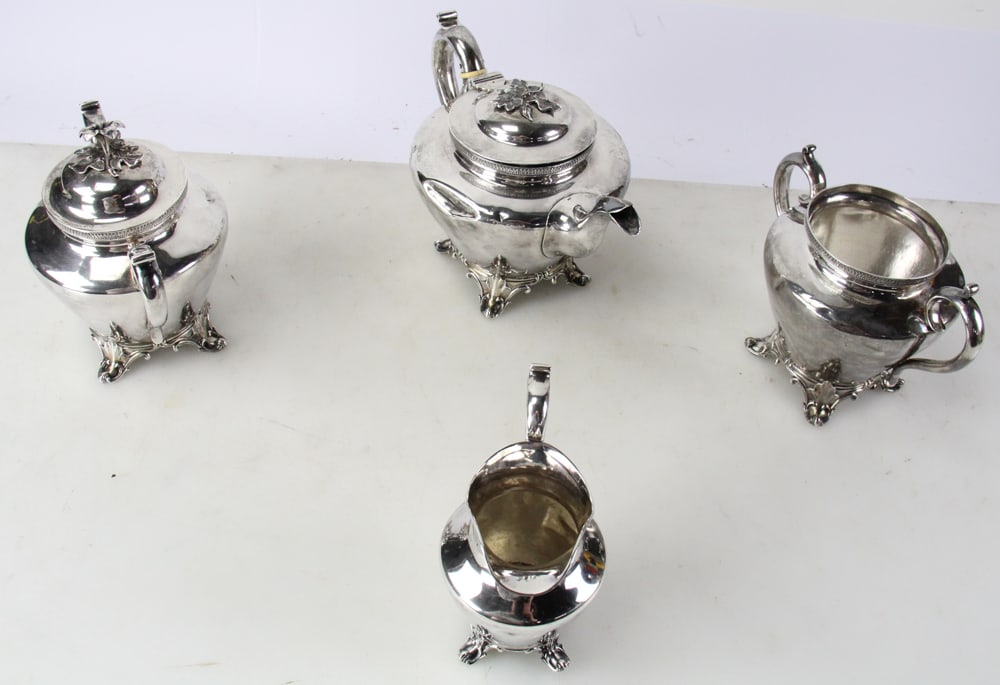 Silverplate Tea Set by Bailey and Co. - 7