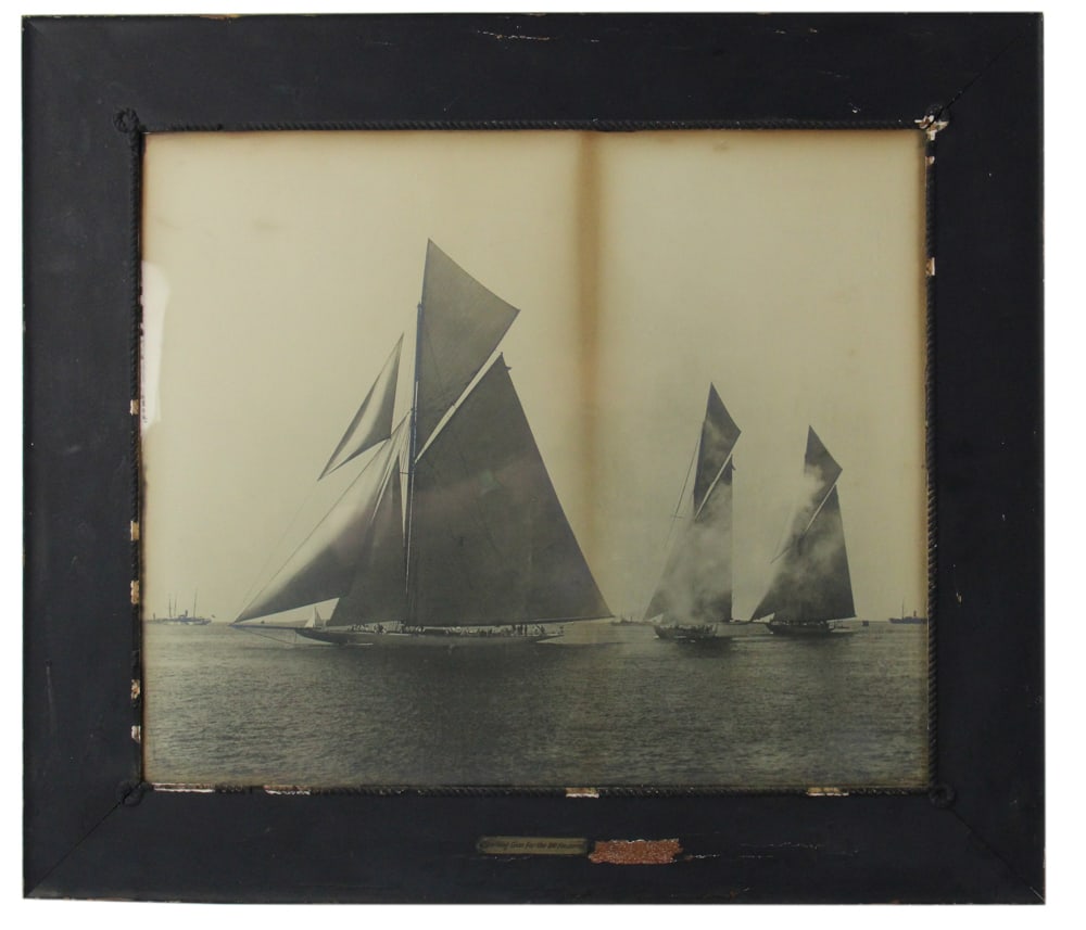 America's Cup Race, Starting Gun for the 90 Footers: America's Cup Race, Starting Gun for the 90 Footers. Provenance: Estate of Joseph and Anna Prince Haley, of Pride's Crossing, Massachusetts.