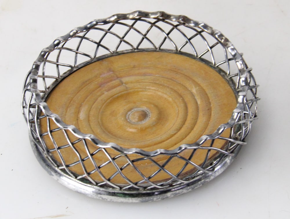 Silverplate Wine Cooler and Coasters - 2