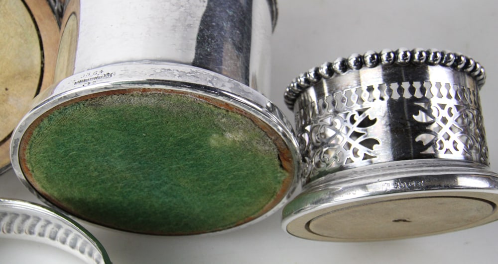 Silverplate Wine Cooler and Coasters - 9