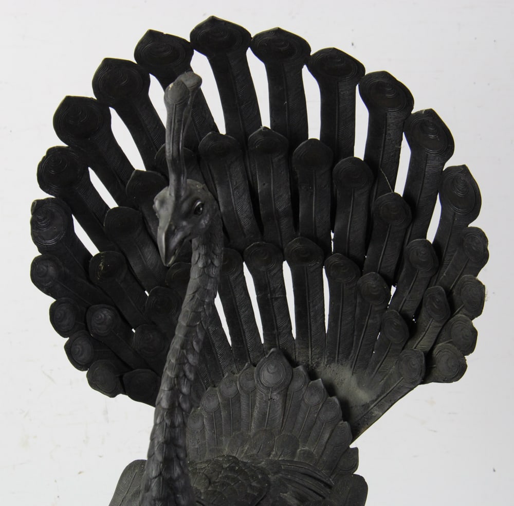 Antique Bronze Peacock - 3
