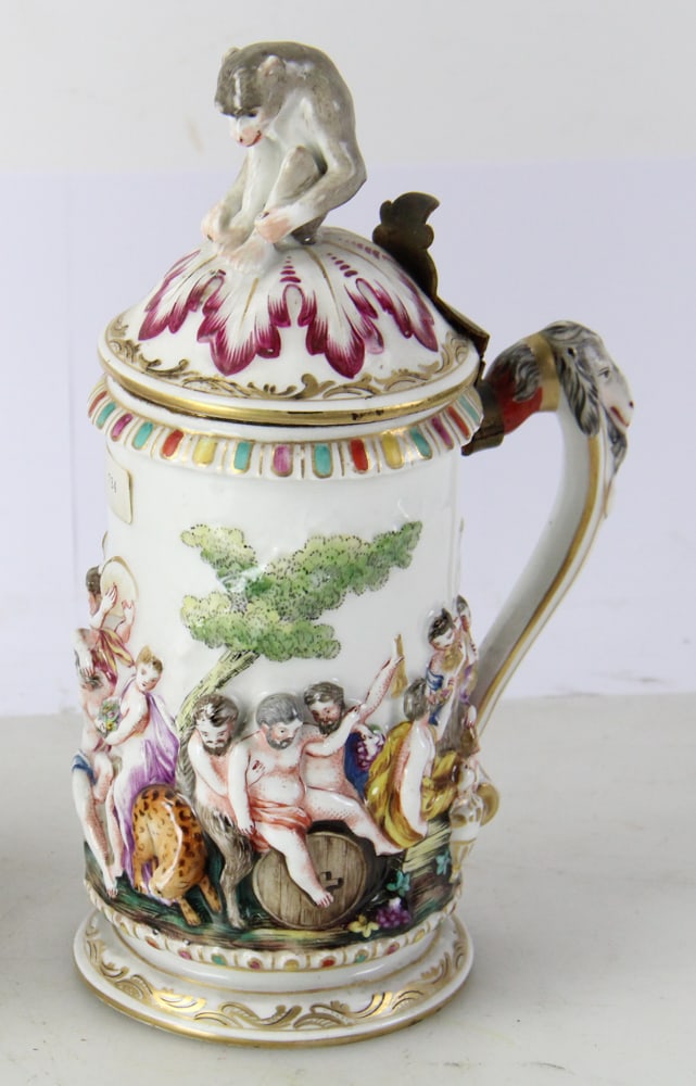 Italian Capodimonte Tankards - 4