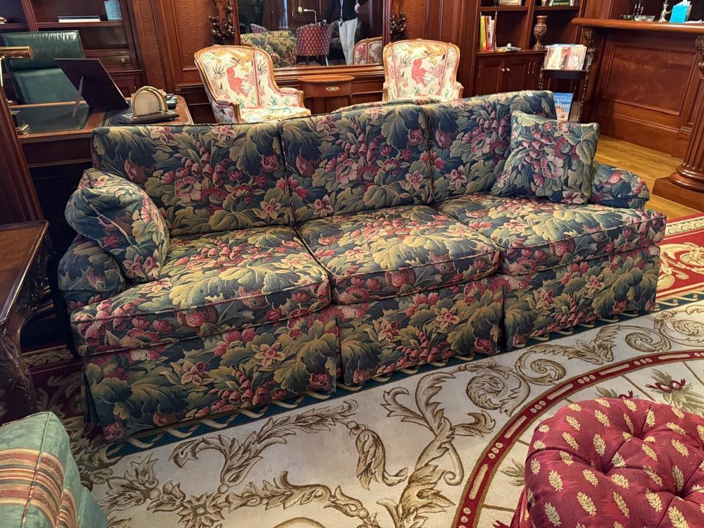 Custom Floral-upholstered Couch - 2