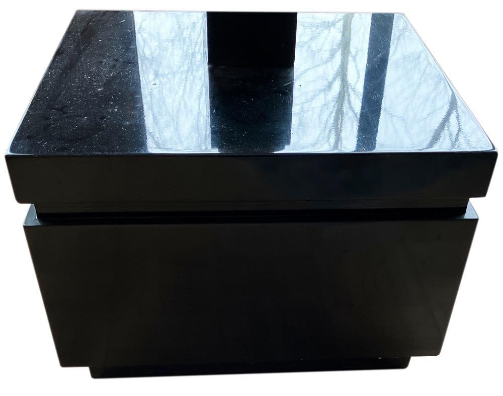 Black Lacquered Coffee Table and Side Table - 5