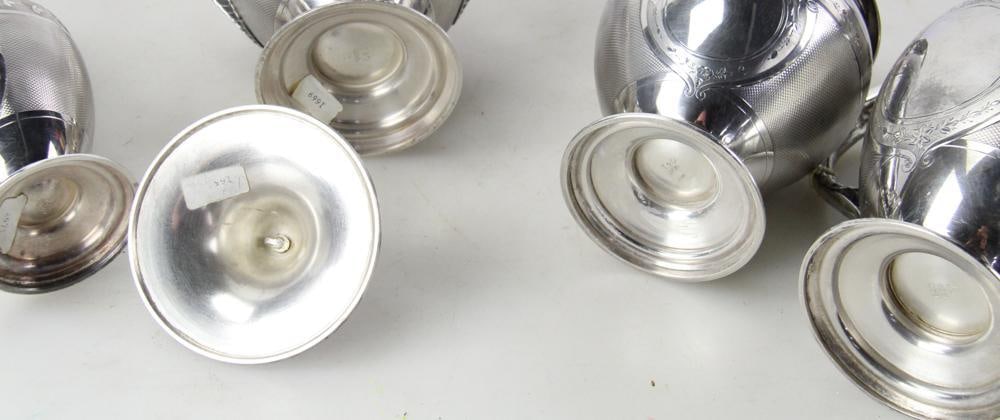 19thC American Coin Silver Tea Set - 14