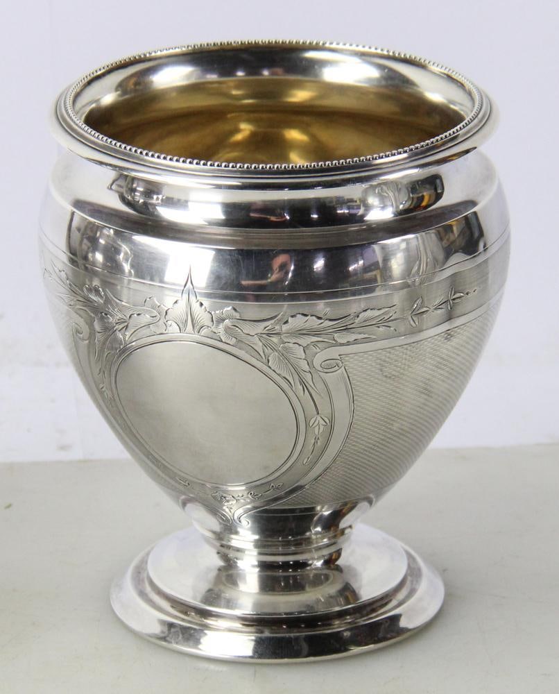19thC American Coin Silver Tea Set - 4