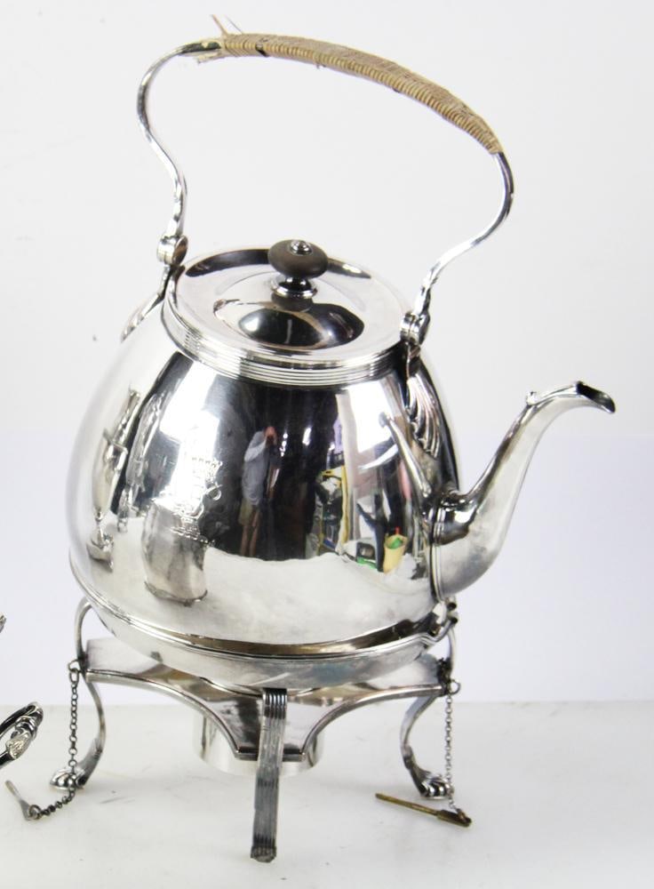 Assorted Silverplate Items, Pitcher, Urn, Teapot, etc. - 2