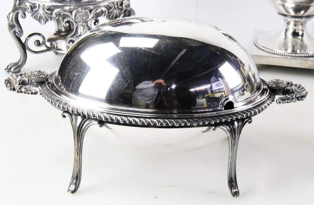 Assorted Silverplate Items, Pitcher, Urn, Teapot, etc. - 4