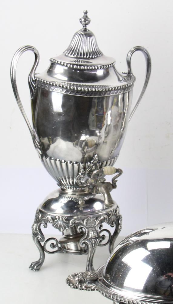 Assorted Silverplate Items, Pitcher, Urn, Teapot, etc. - 5