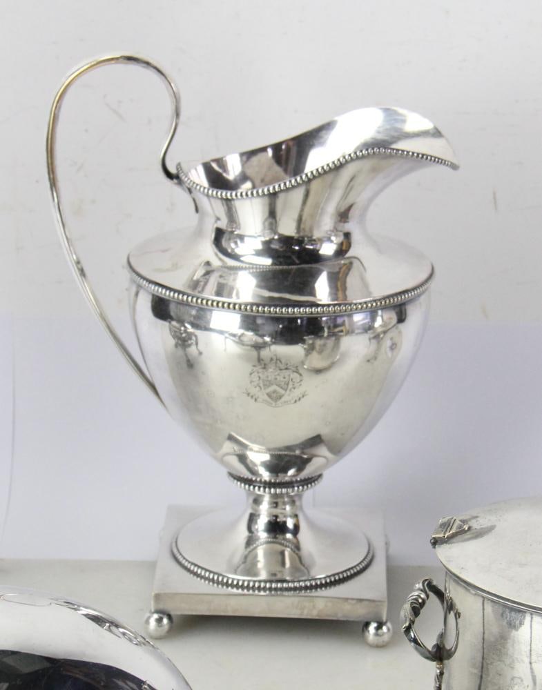 Assorted Silverplate Items, Pitcher, Urn, Teapot, etc. - 6