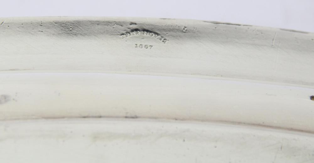 Victorian Silverplate Tray with Engravings - 12