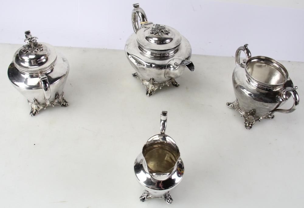 Silverplate Tea Set by Bailey and Co. - 7