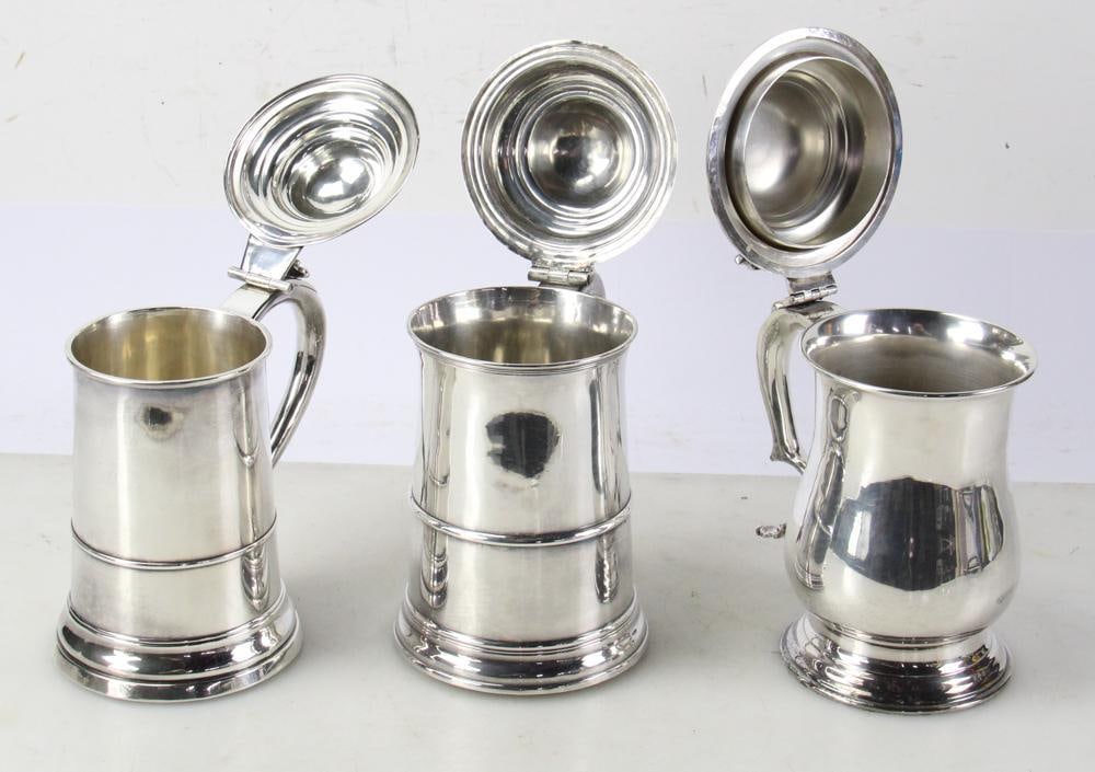 Silverplate Tankards - 9
