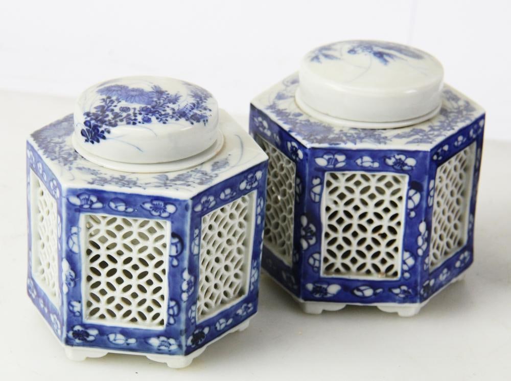Three Ceramic Cricket Boxes, Planter - 2