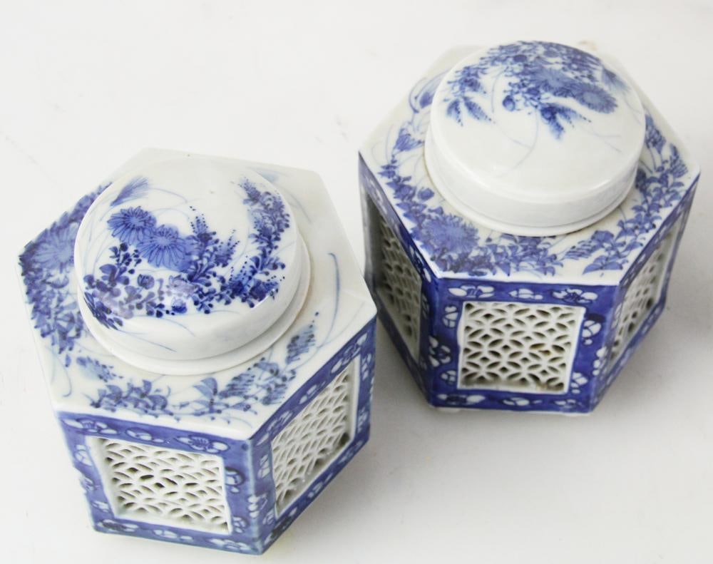 Three Ceramic Cricket Boxes, Planter - 6