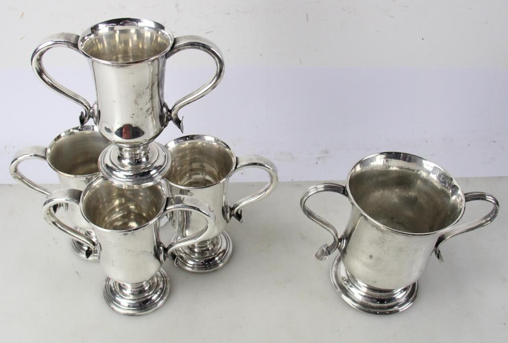 Four Two-Handled Goblets - 6