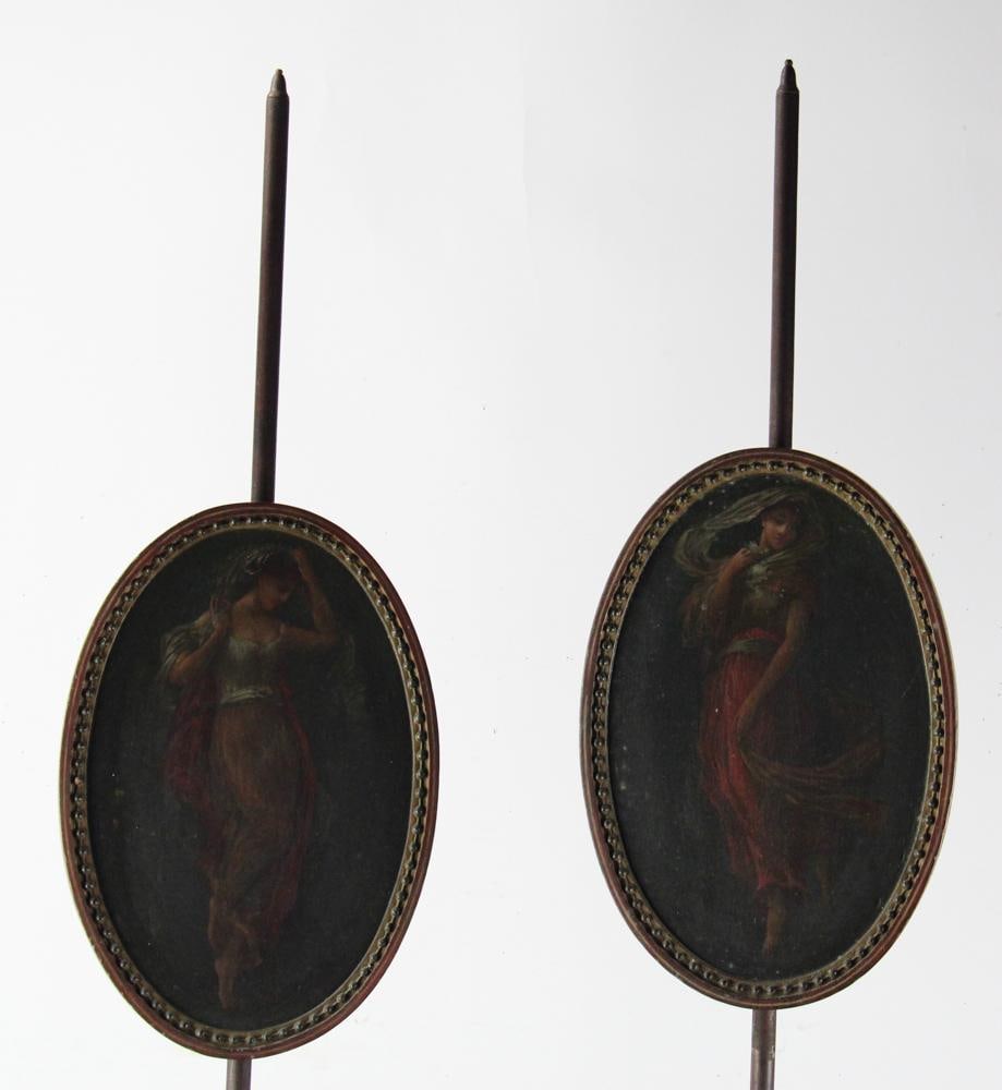 Two 19thC Fire Pole Screens - 5