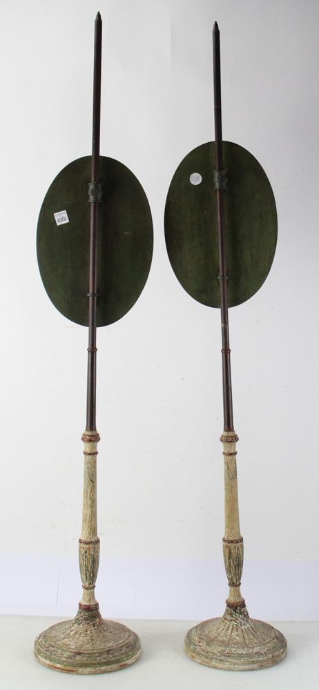 Two 19thC Fire Pole Screens - 7