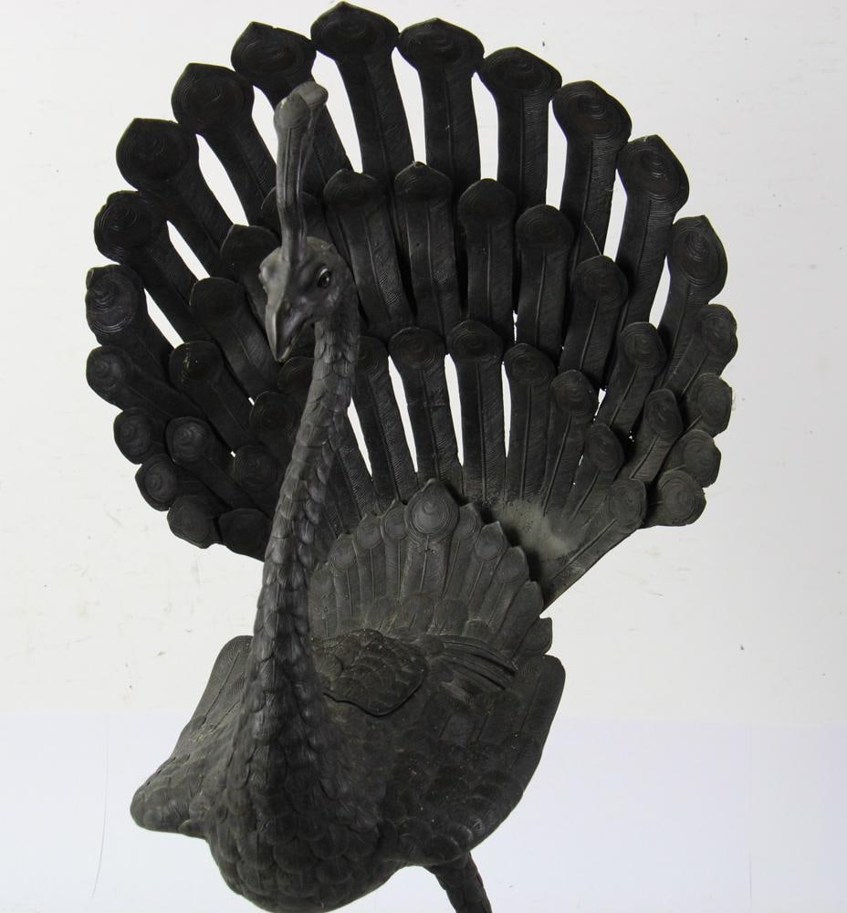 Antique Bronze Peacock - 2
