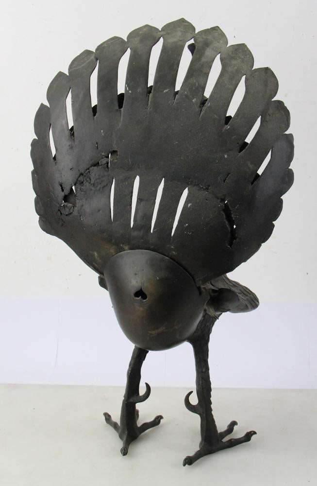 Antique Bronze Peacock - 6