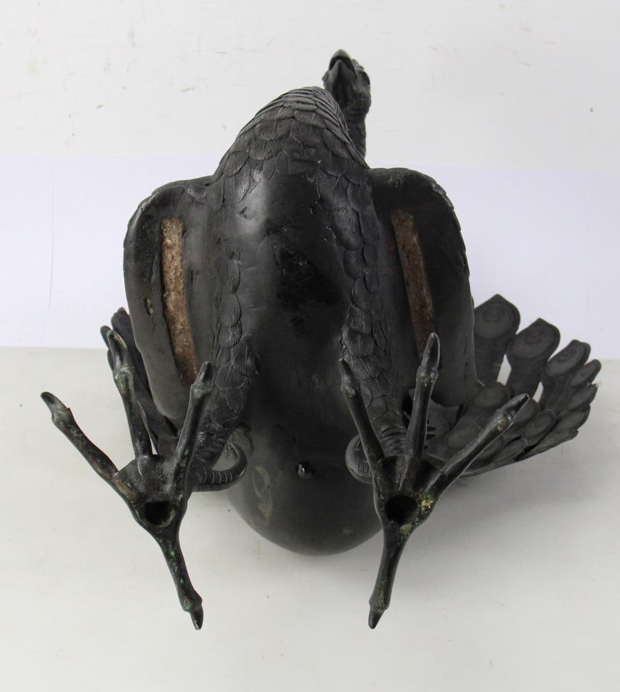 Antique Bronze Peacock - 9