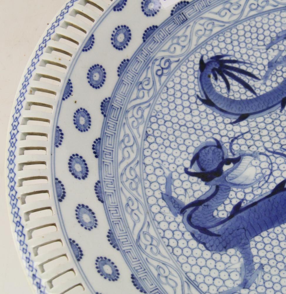 19thC Imari Dragon Charger - 2