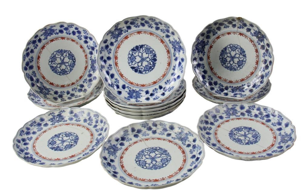 Set of 19thC Imari Plates: 19th century Imari plates, set of (12), 9 diameter. Provenance: Estate of the late Joseph W. Haley, of Pride's Crossing, Massachusetts.