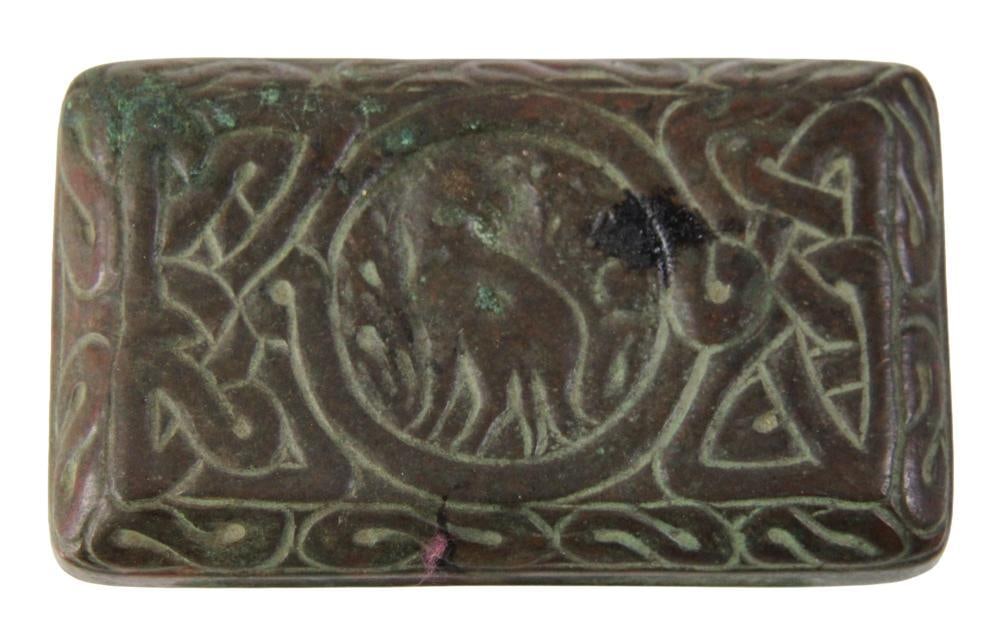Zodiac Bronze by Riviere Studios, NY: Zodiac bronze, made by Riviere Studios, NY, 3 1/2 x 2. Provenance: Estate of the late Joseph W. Haley, of Pride's Crossing, Massachusetts.