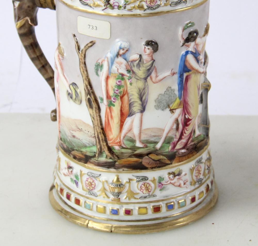 Italian Capodimonte Tankards - 3