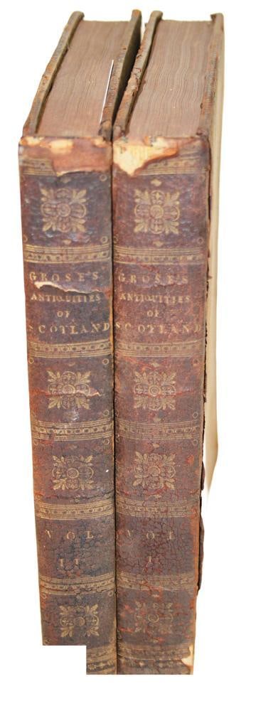 Francis Grole, Esq., The Antiquities of Scotland, 1797: Grole Esq., Francis. The Antiquities of Scotland. Volumes I and II. Hooper and Wigstead, 1797. Provenance: Estate of the late Joseph W. Haley, of Pride's Crossing, Massachusetts.