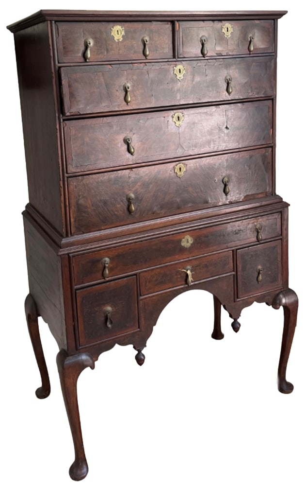 18thC British Walnut Chest-on-Chest or Highboy (1 of 1)